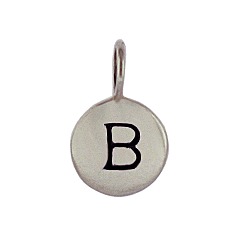 Sterling Silver Initial B Alphabet Letter Stamped Monogram Charm