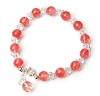 Cherry Quartz Crystal Drop Bracelet
